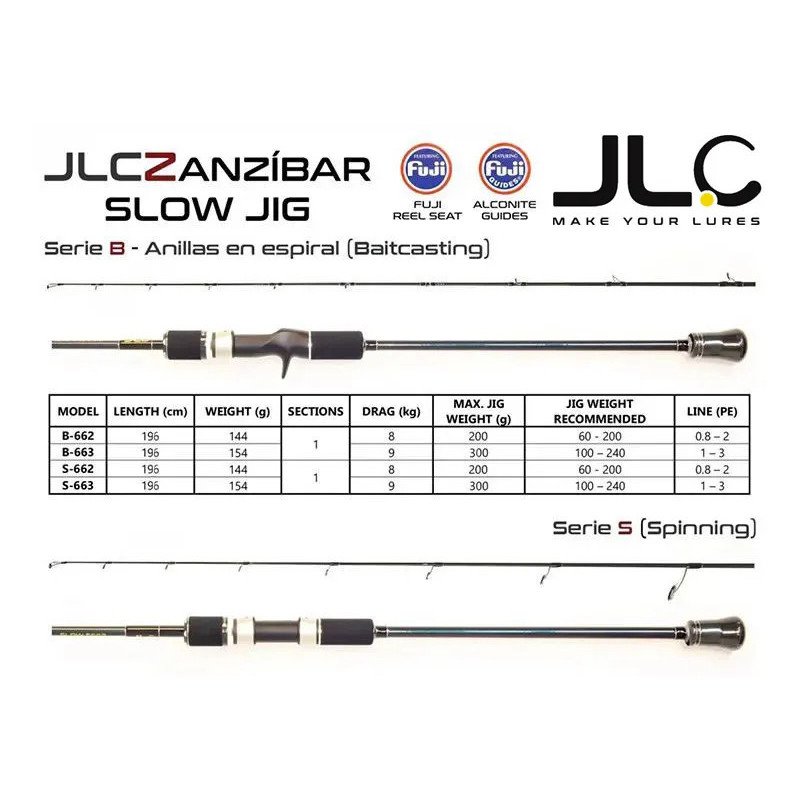 Caña JLC Zanzíbar Slow | Potencia y Precisión para Jigging