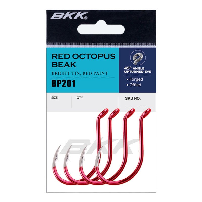 BKK Red Octopus Beak – Anzuelo versátil resistente para agua dulce y s