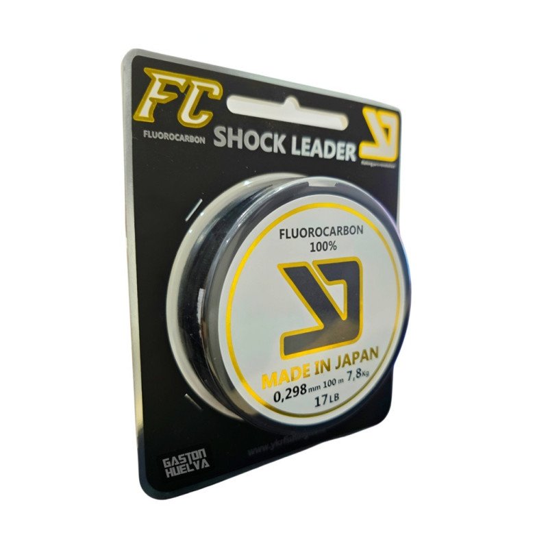 YKR FC Shock Leader – Hilo fluorocarbono 100 m, resistente e invisible