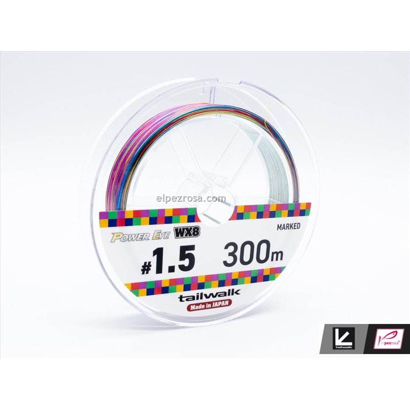 Trenzado Tailwalk Power Eye WX8 Multicolor 300 m – Suavidad y Control
