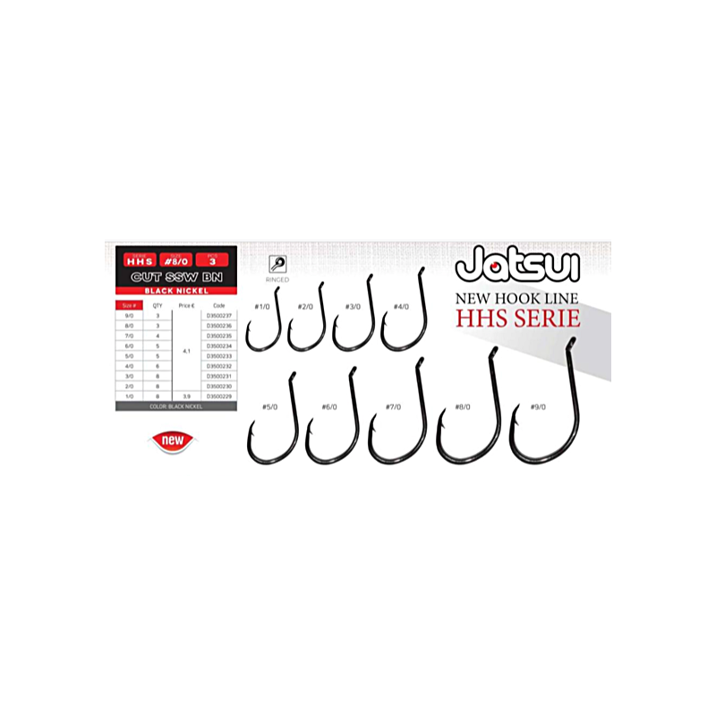 Anzuelo Jatsui Cut SSW BN Serie HHS Black Nickel