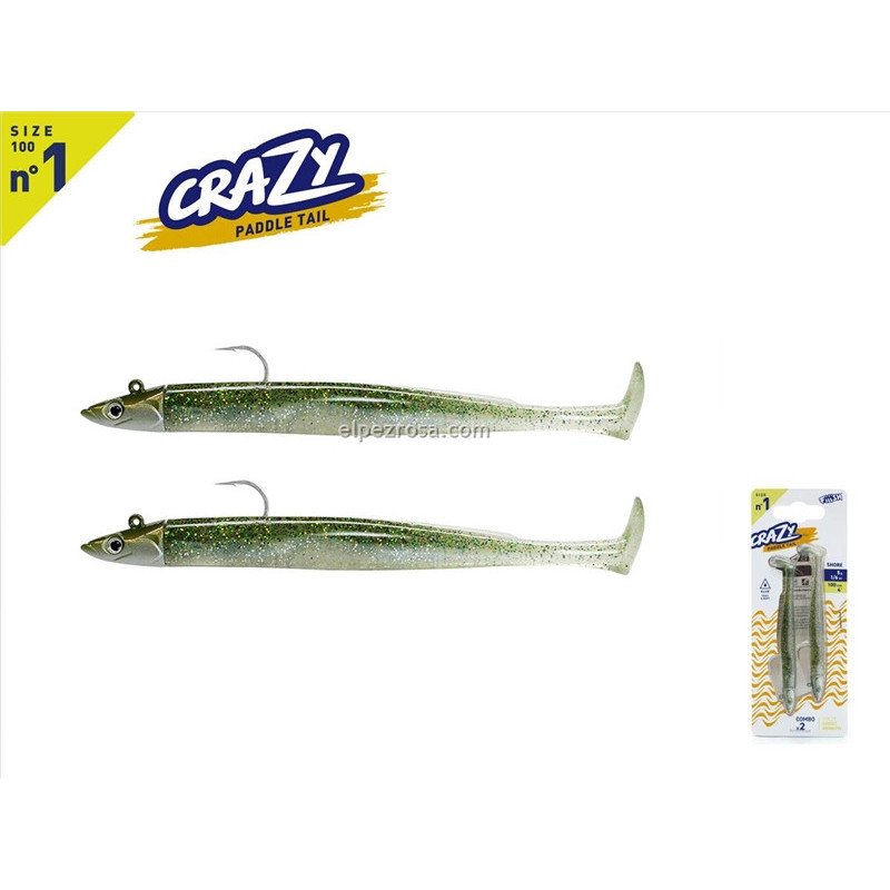 Crazy Paddle Tail 100 Fiiish – Vinilo para Lubina y Black Bass