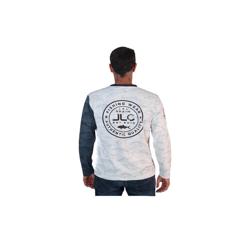 Camiseta Fish Camo JLC Manga Larga Hombre | Cómoda y Transpirable