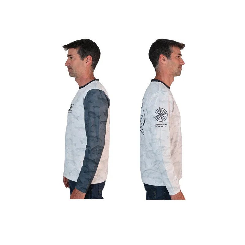 Camiseta Fish Camo JLC Manga Larga Hombre | Cómoda y Transpirable
